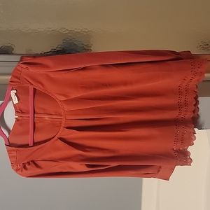 1X rust colored dress top